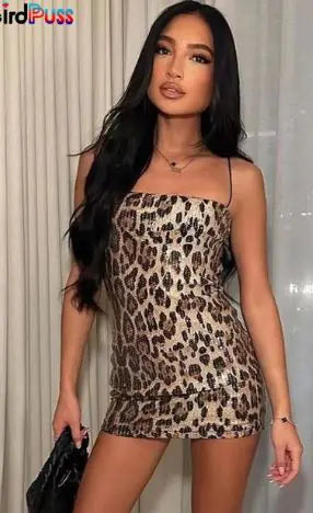 Leopard Print Tight Sexy Dress | Camo Colors