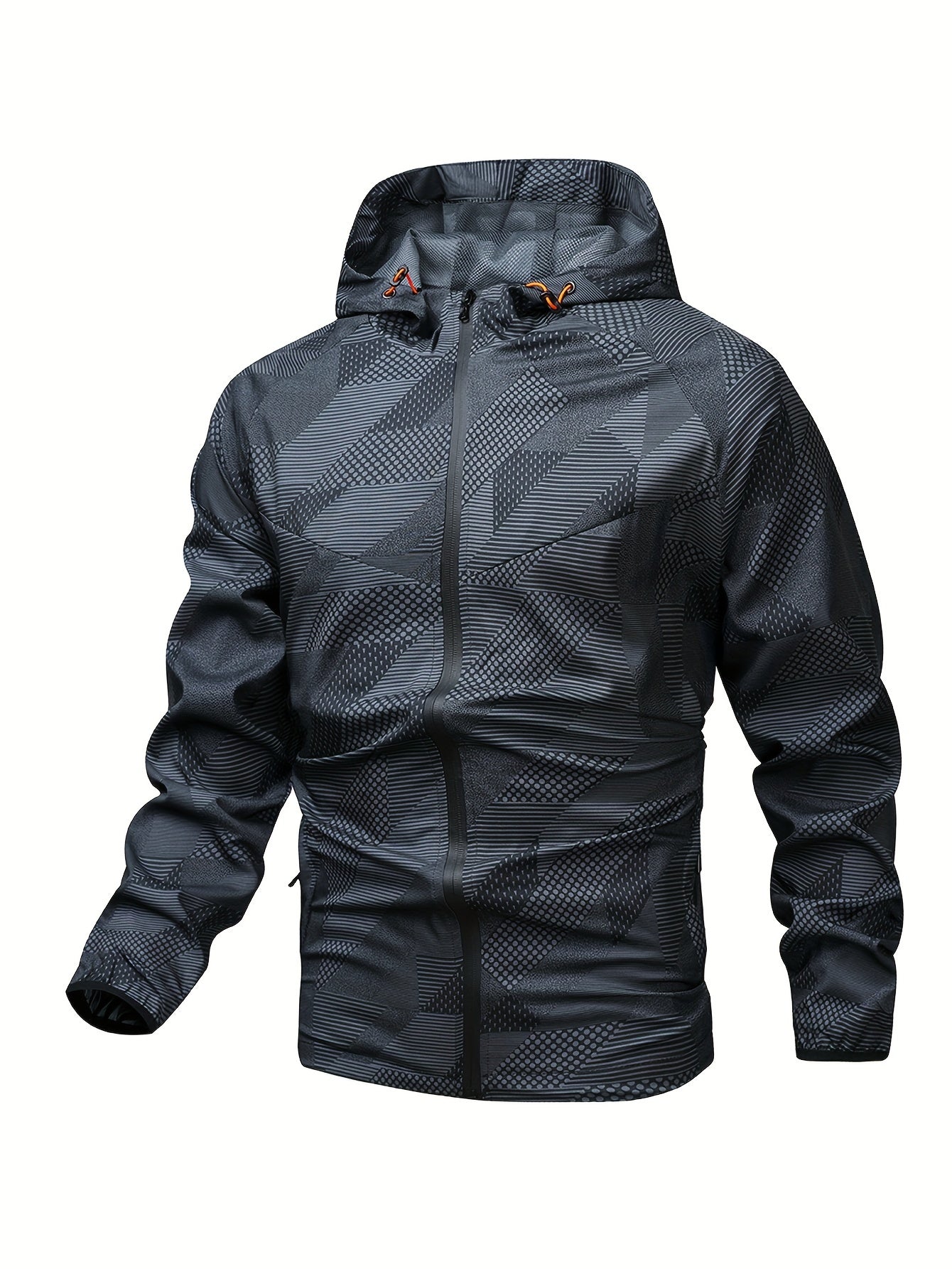 Men's Casual Sports Hoodie with Zipper | Camouflage Pattern Camo Colors