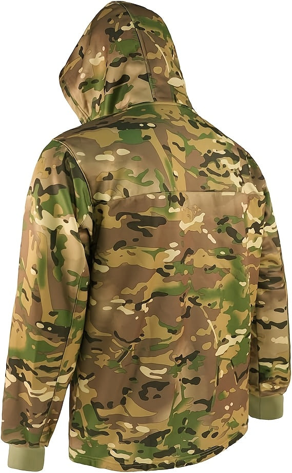 Men's Camo Hoodie - Wool-Lined, Thermal Pullover for Hunting & Fishing Camo Colors