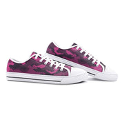 Camo Shoes | Low Top Canvas | Digital Pink Camouflage Camo Colors
