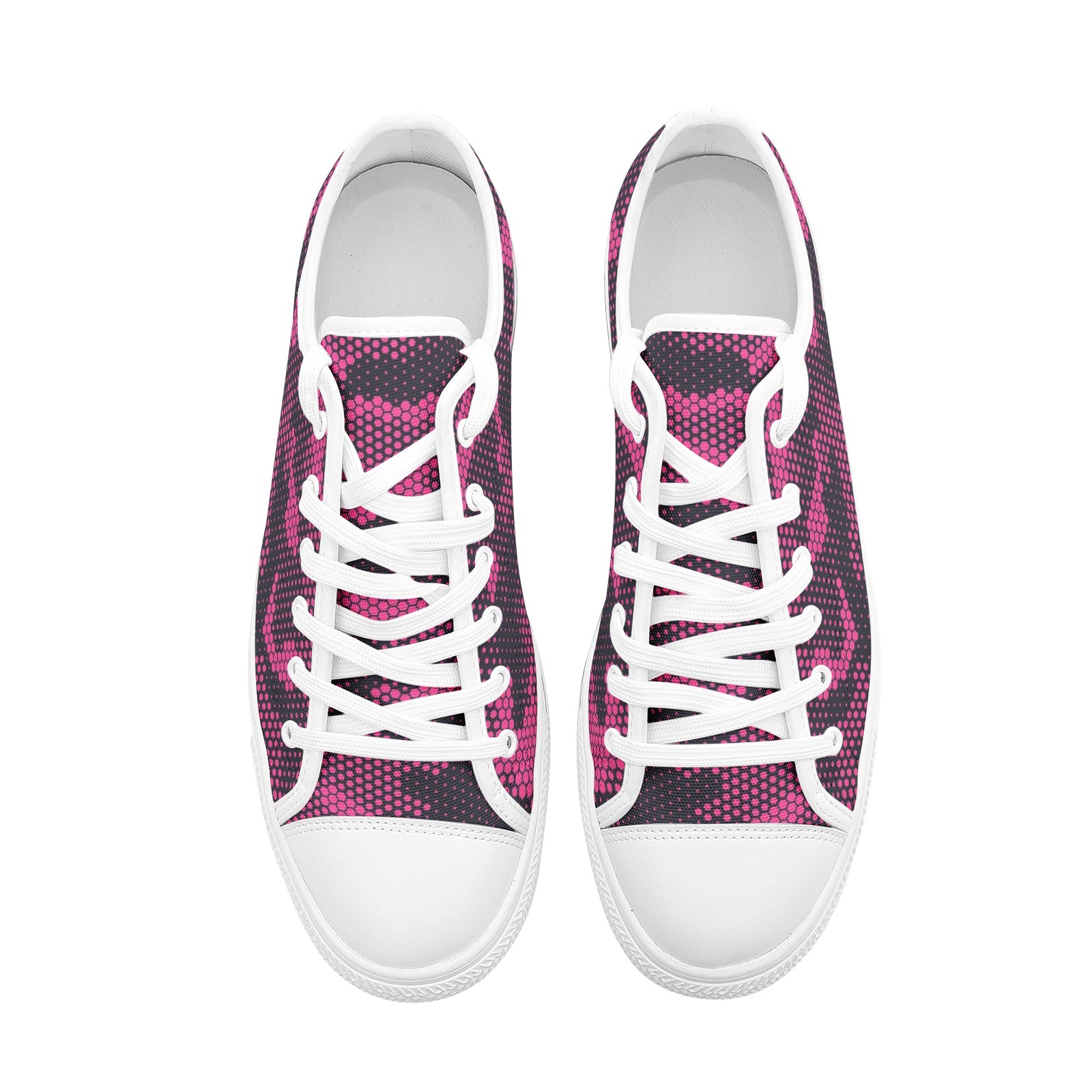 Camo Shoes | Low Top Canvas | Digital Pink Camouflage Camo Colors