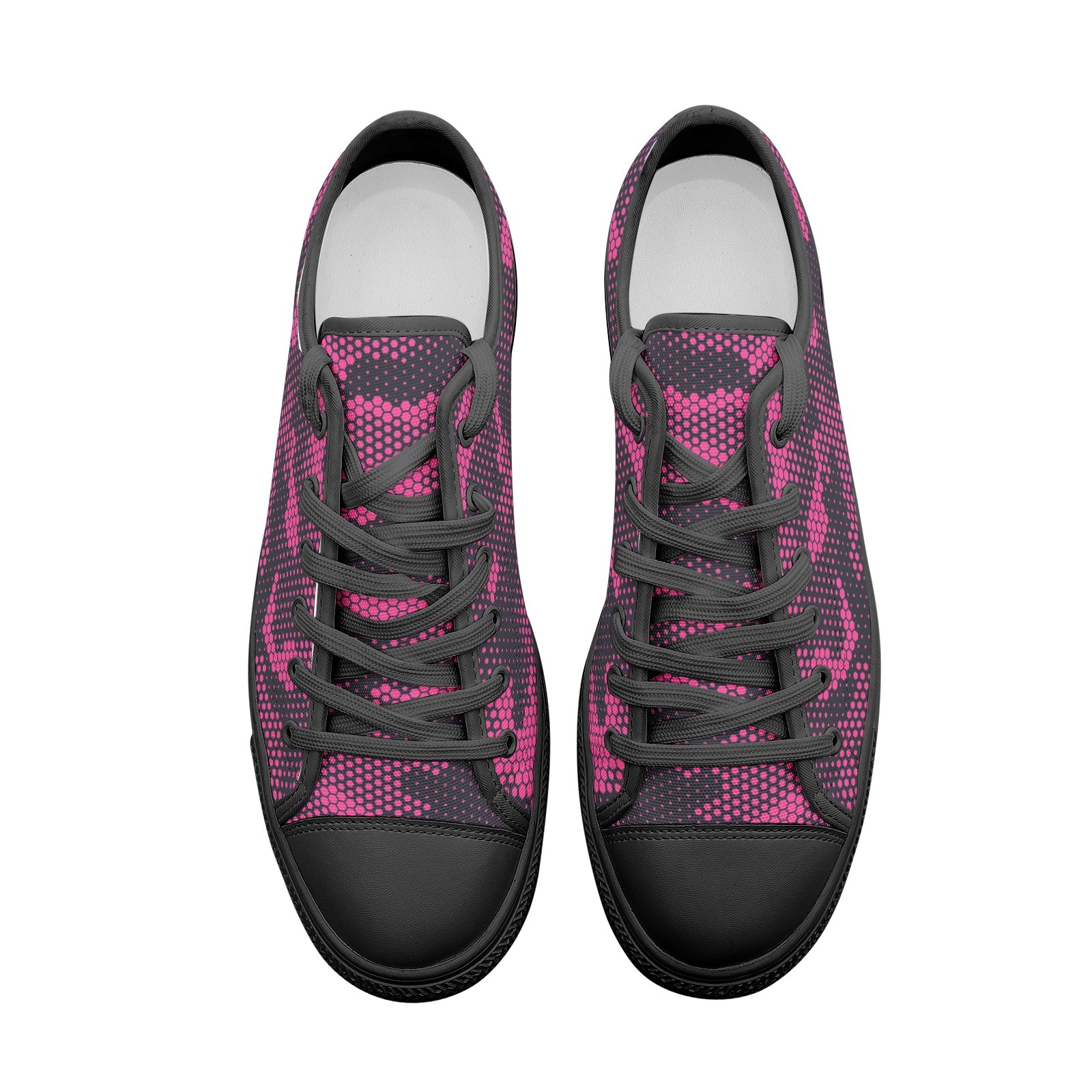 Camo Shoes | Low Top Canvas | Digital Pink Camouflage Camo Colors