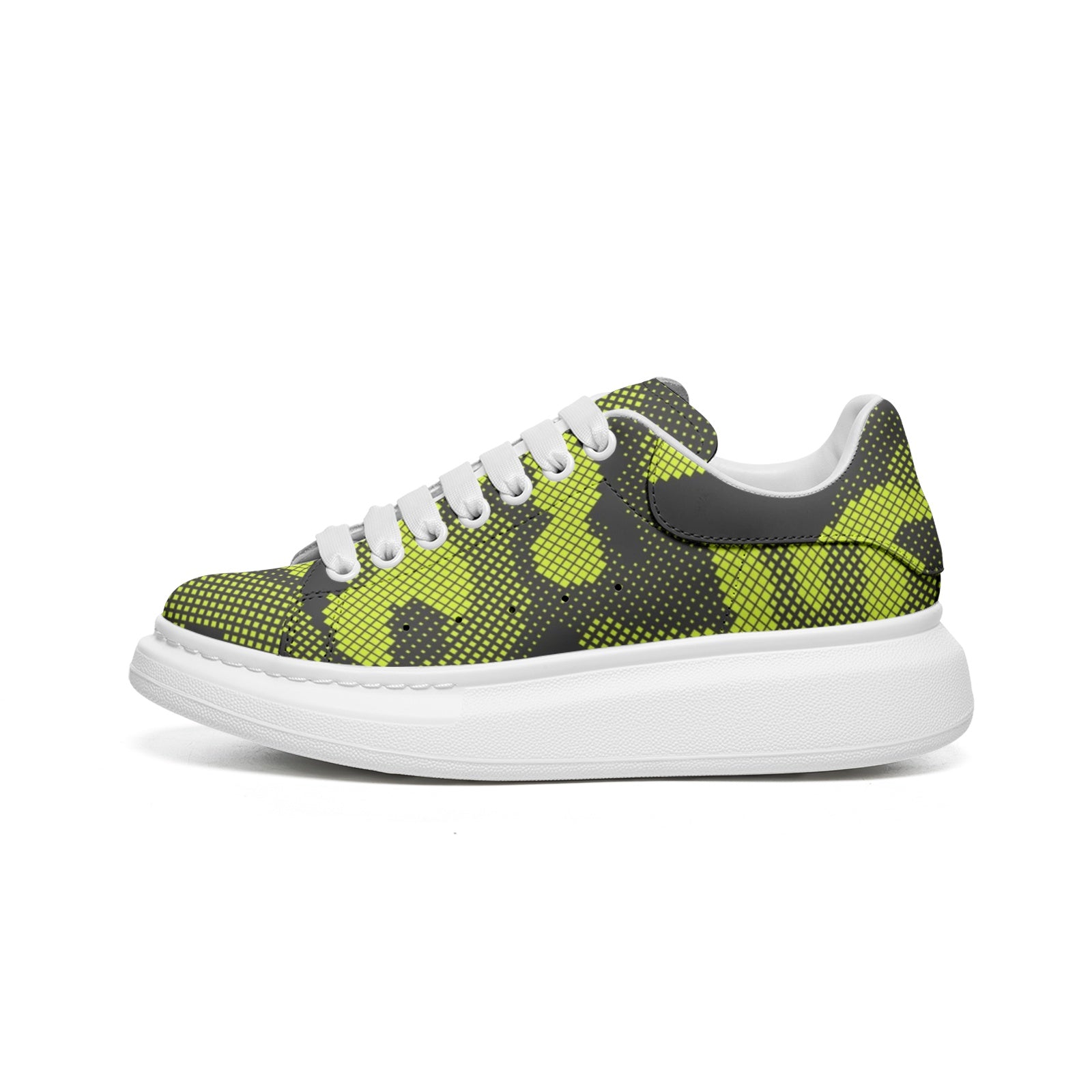 Oversized McQueen Sneakers | Green Dotted Camo Camo Colors