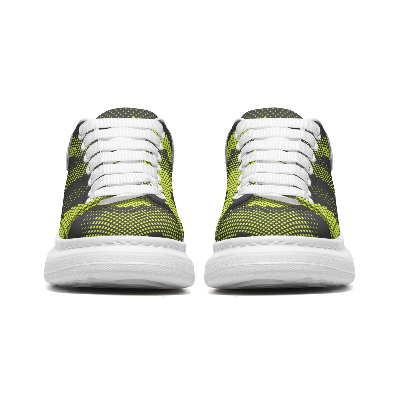 Oversized McQueen Sneakers | Green Dotted Camo Camo Colors