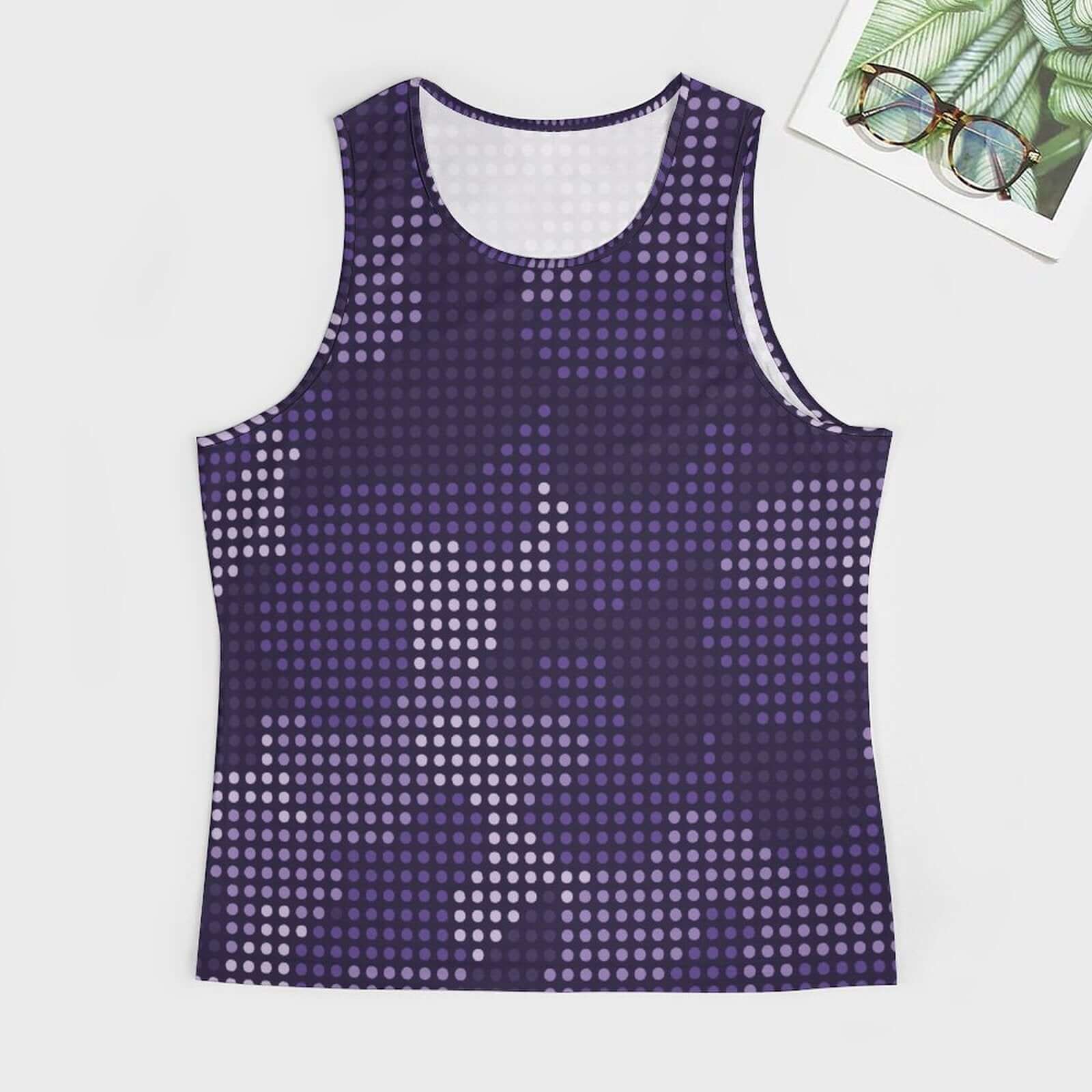 Camo Tank Top | Blue LED Screen Camouflage Camo Colors