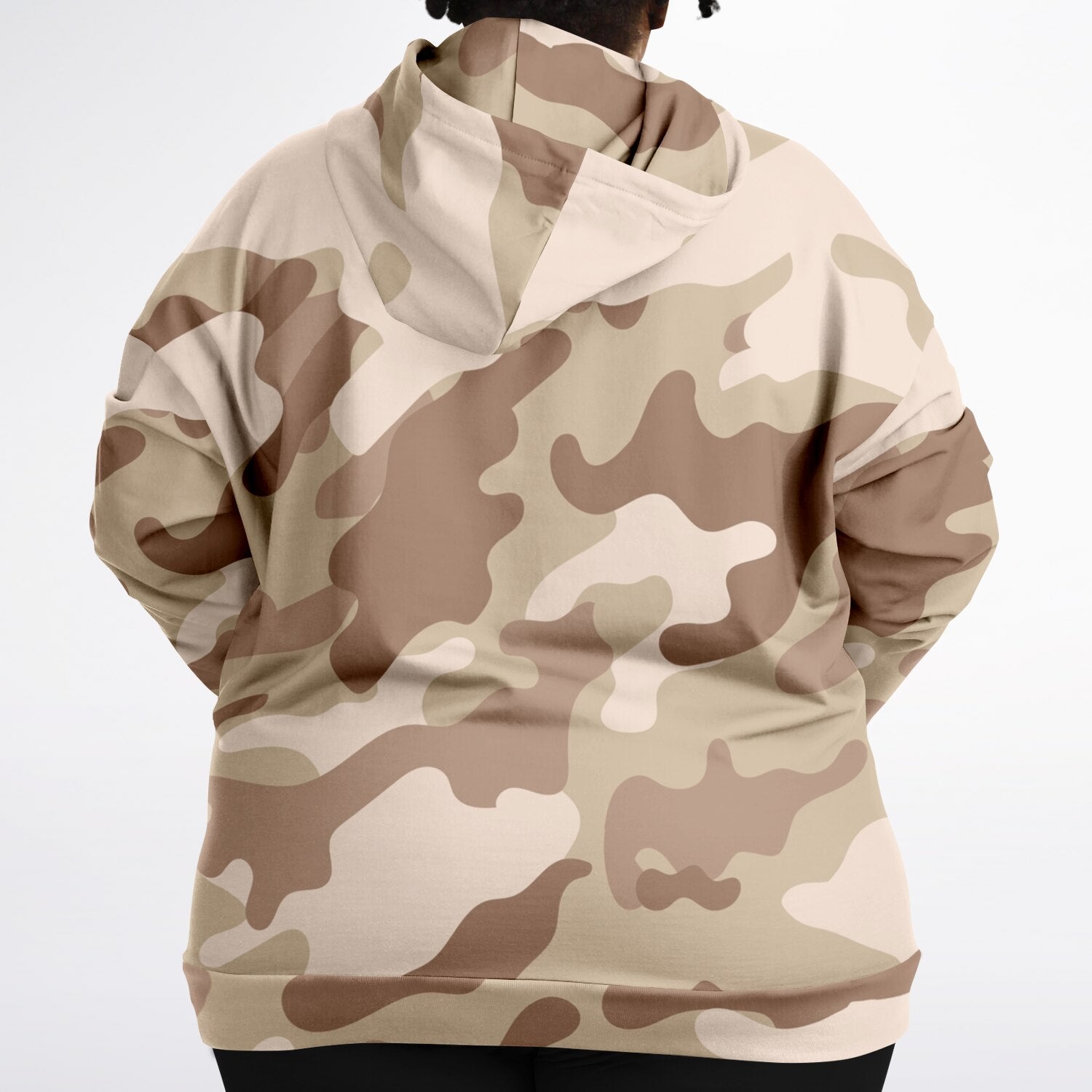 Plus-size Camo Hoodie in Desert Brown Print | Camo Colors