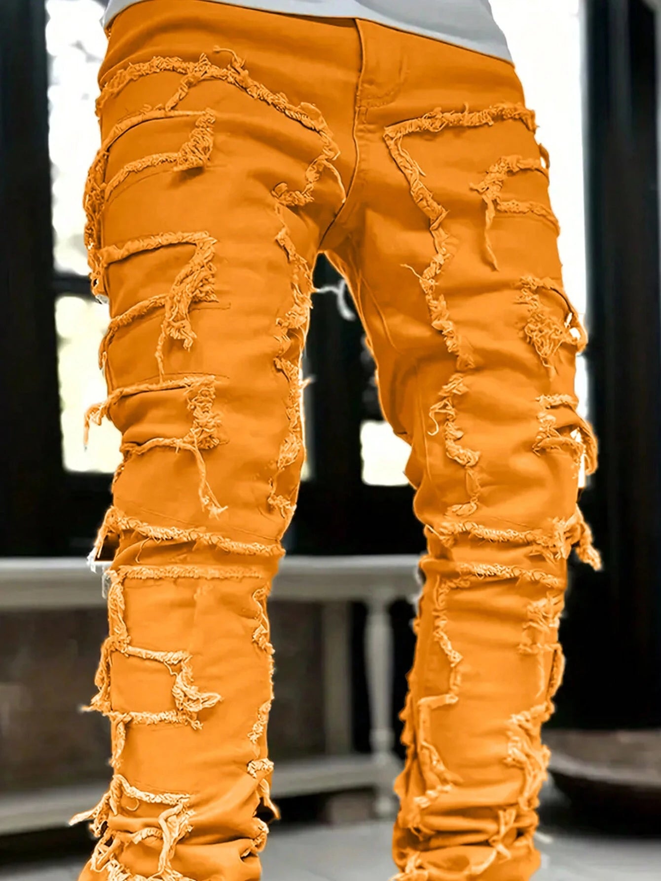 Men's Camo Print Ripped Jeans Camo Colors