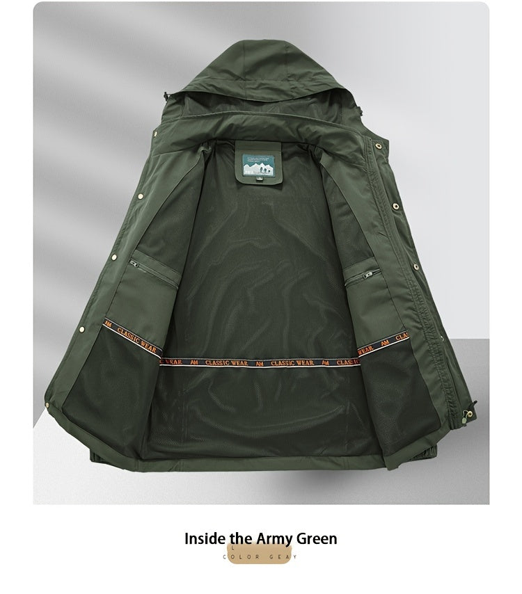 Men's Camo Jacket | Outdoor Stylish with Removable Hood Camo Colors