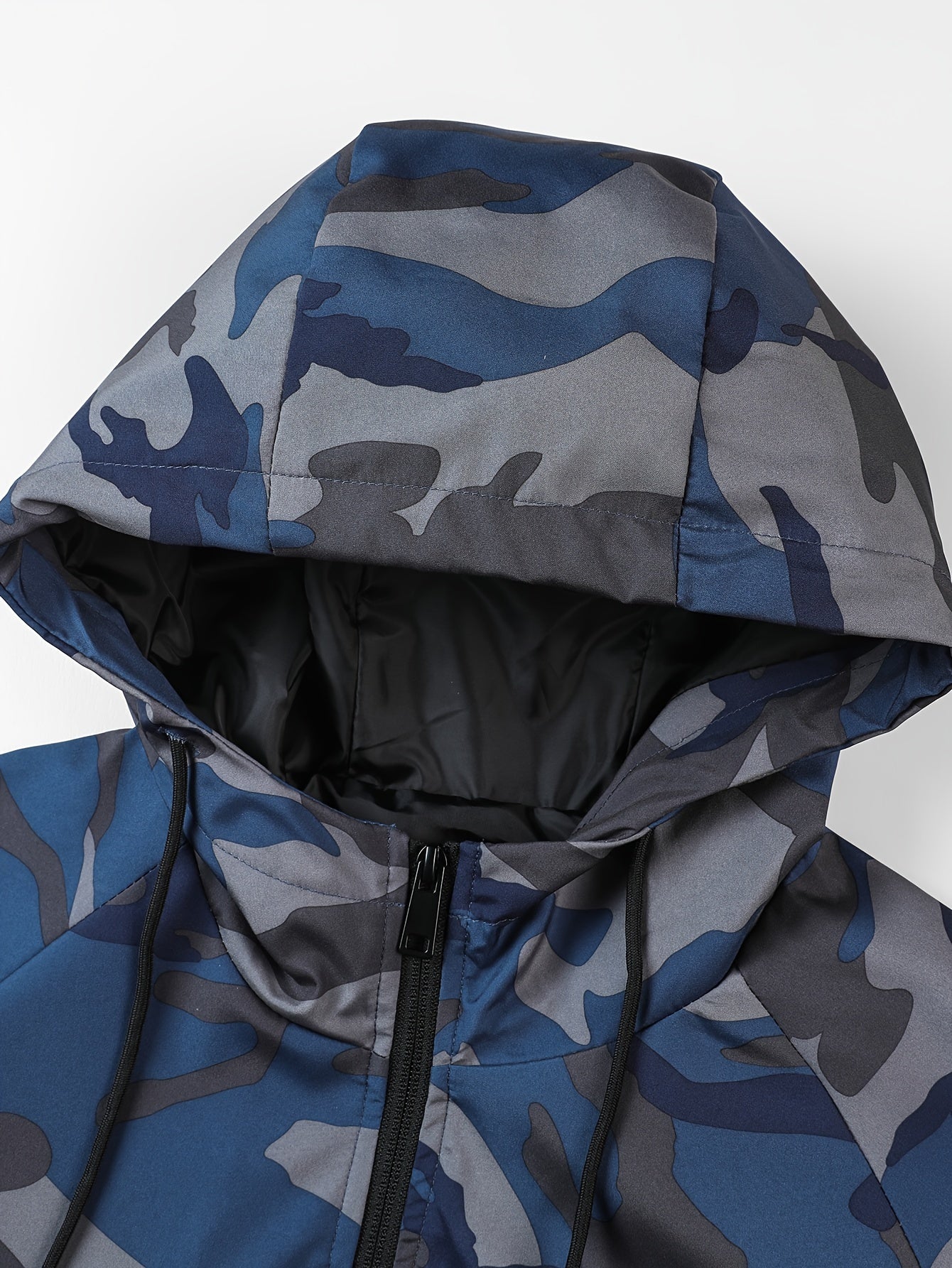 Long Sleeve Hooded Zipper Jacket for Men Camo Colors