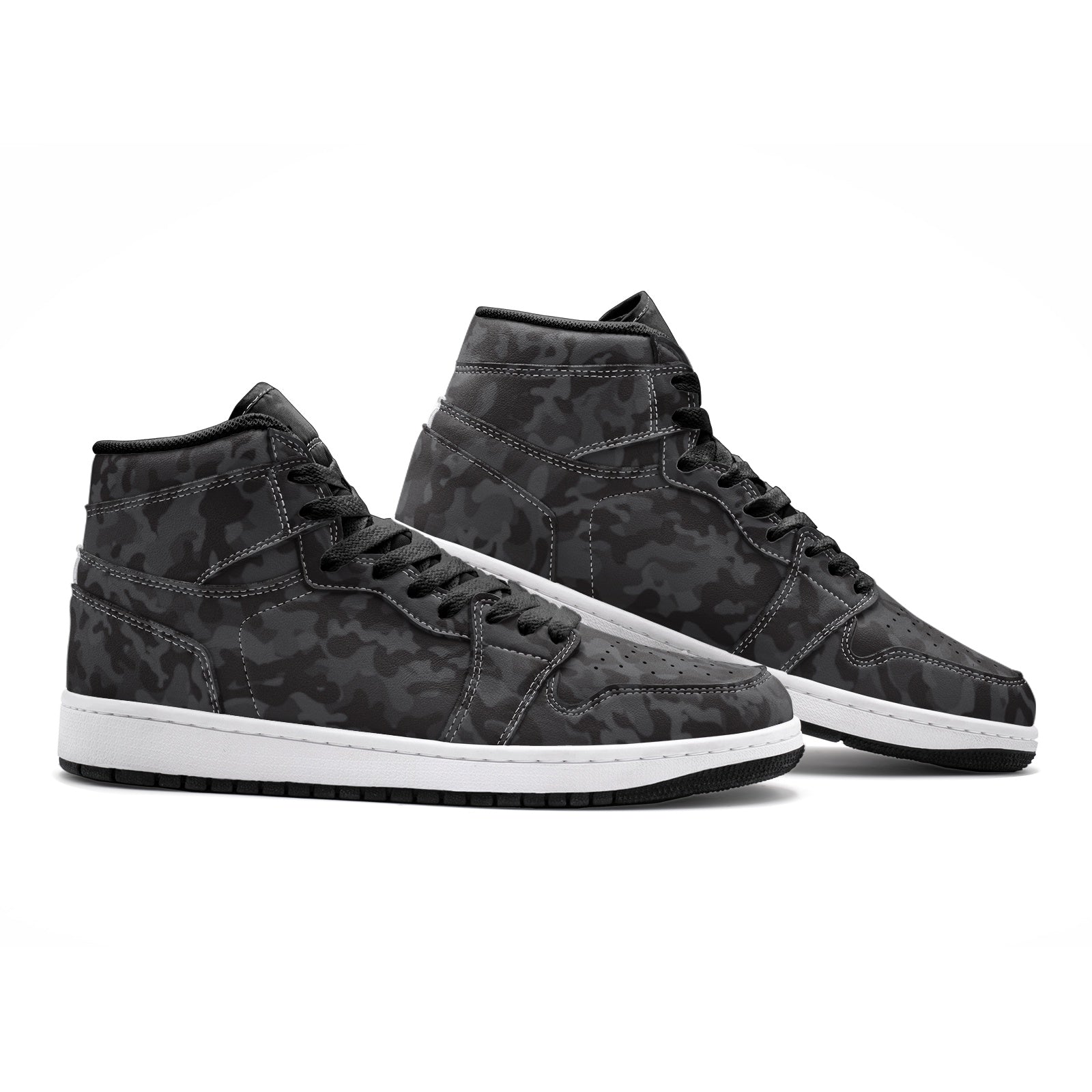 Black Camo Sneakers AJ 1 | High Top | Classic Army Camouflage Camo Colors