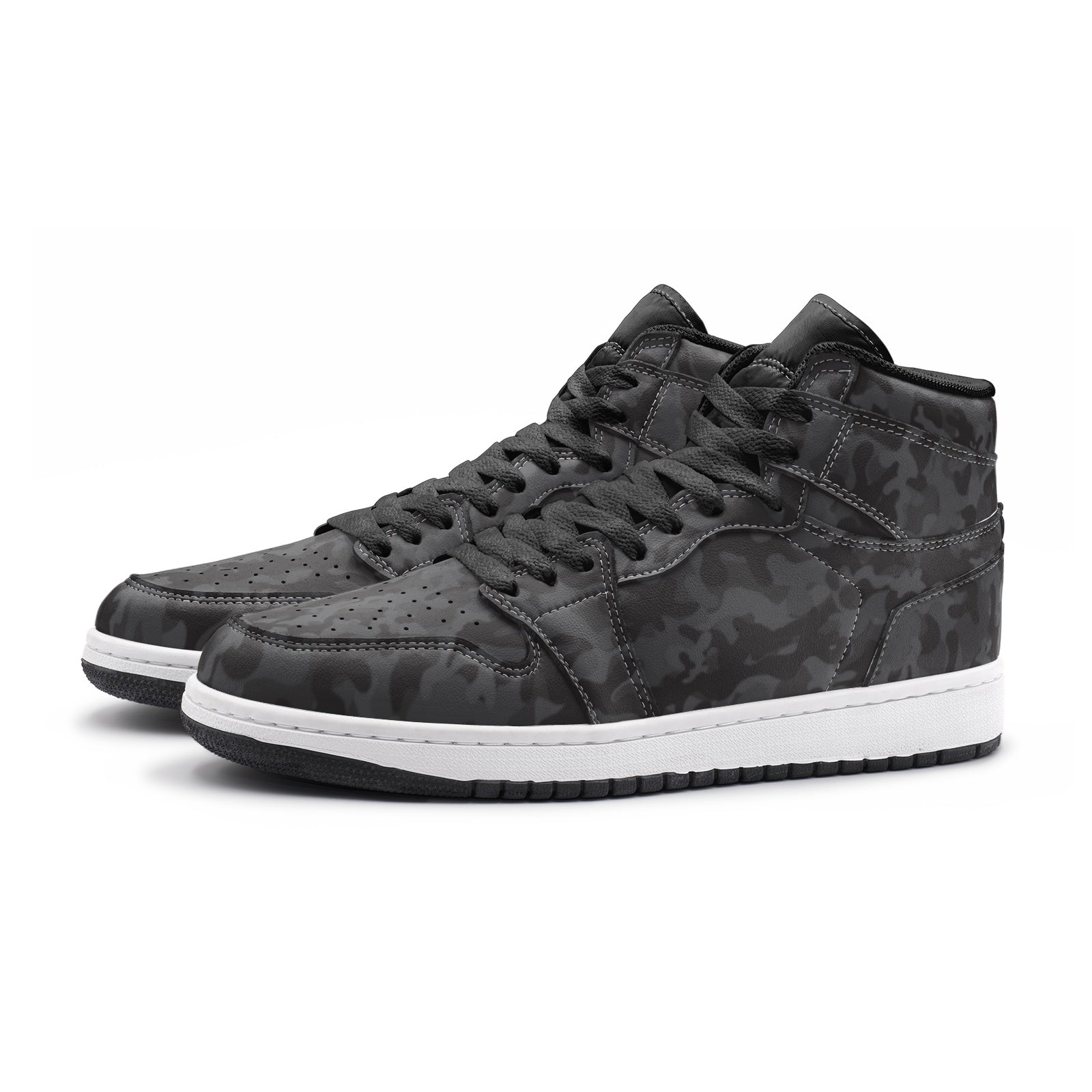 Black Camo Sneakers AJ 1 | High Top | Classic Army Camouflage Camo Colors