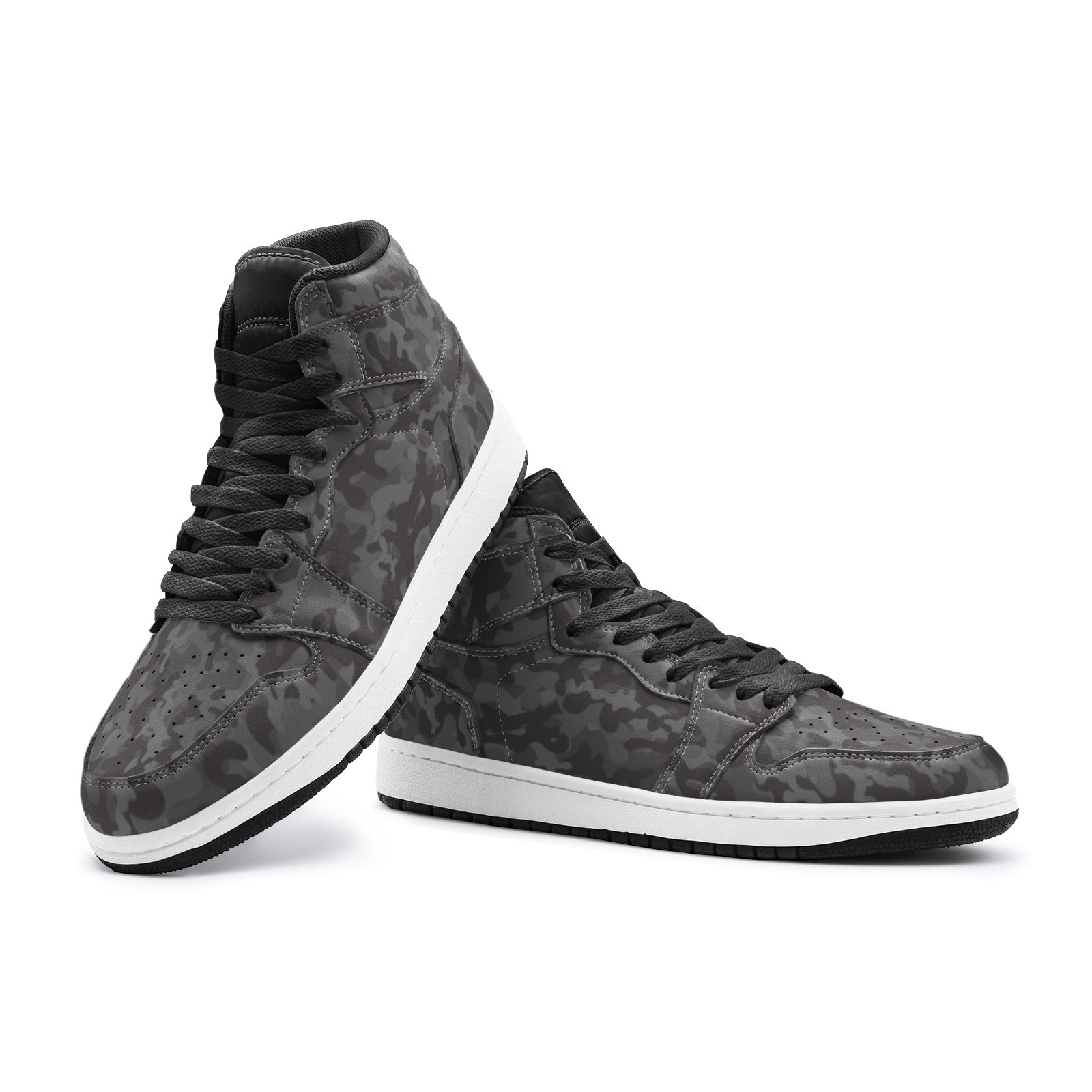 Black Camo Sneakers AJ 1 | High Top | Classic Army Camouflage Camo Colors