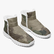 Camo Boots | Cotton-pad Fur Zipper Up | Dirty Brown Camo Colors