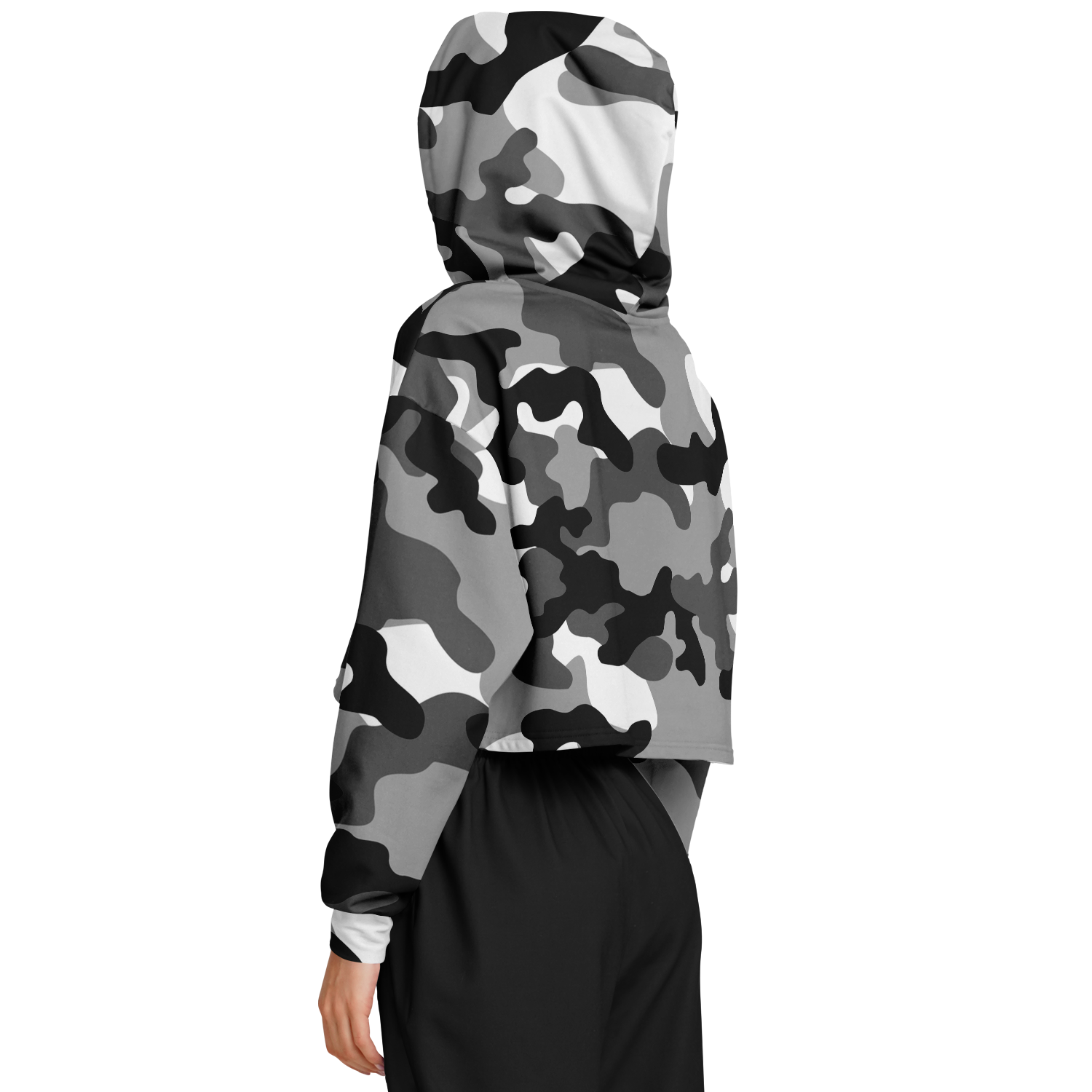 Crop top camo hoodie sales