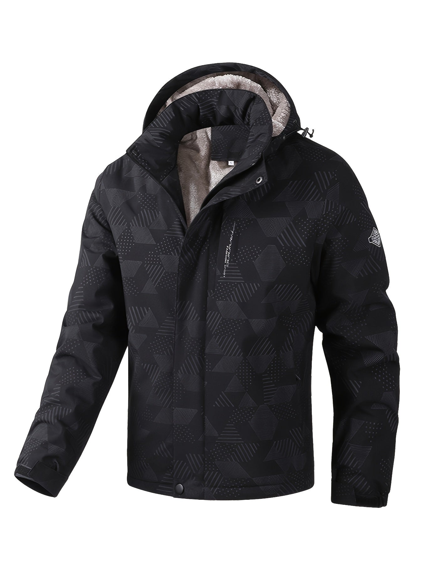 Durable Men's Winter Jacket: Scratch-Resistant, Windproof, Warm Fleece Camo Colors