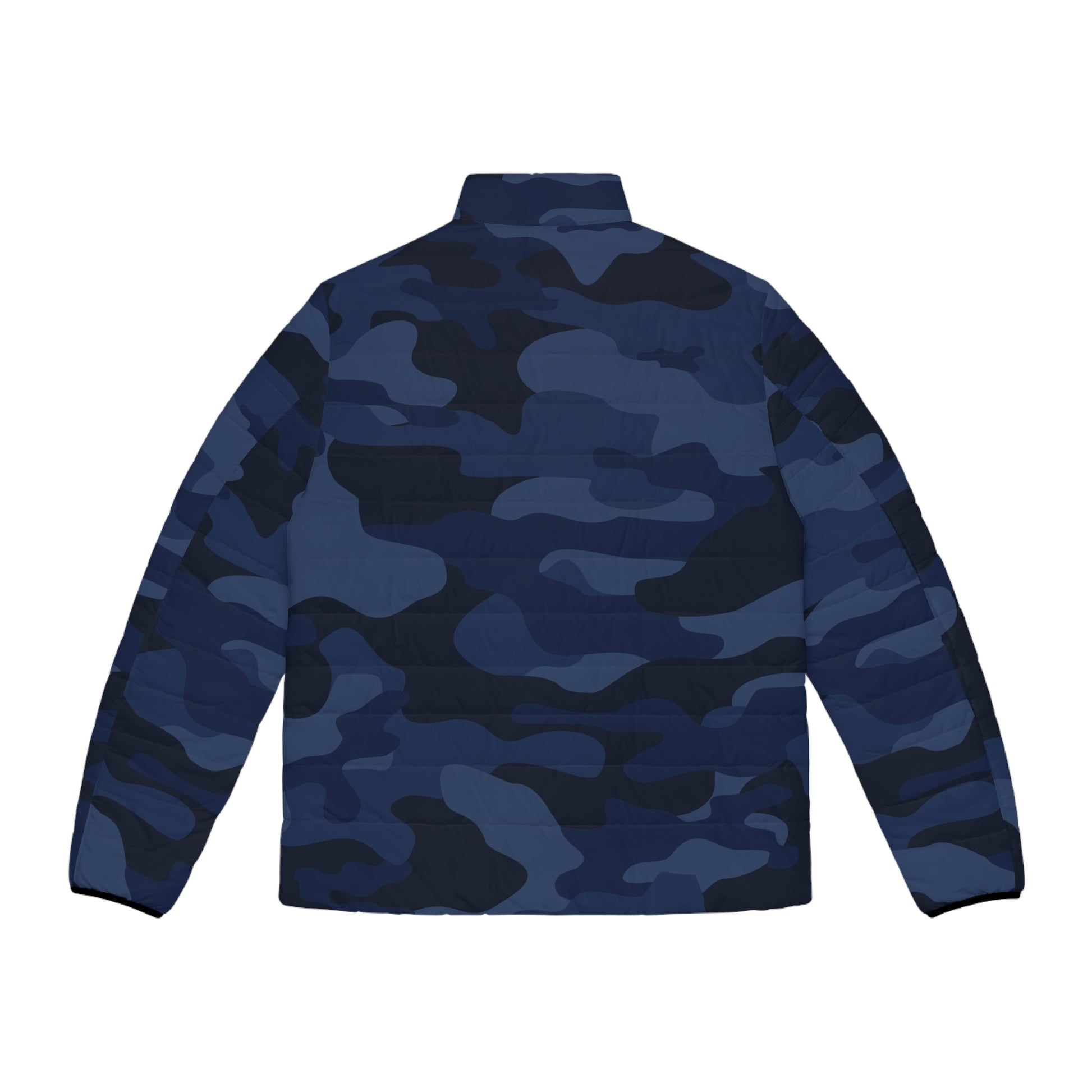 Camo Puffer Jacket | Deep Blue Camo Colors