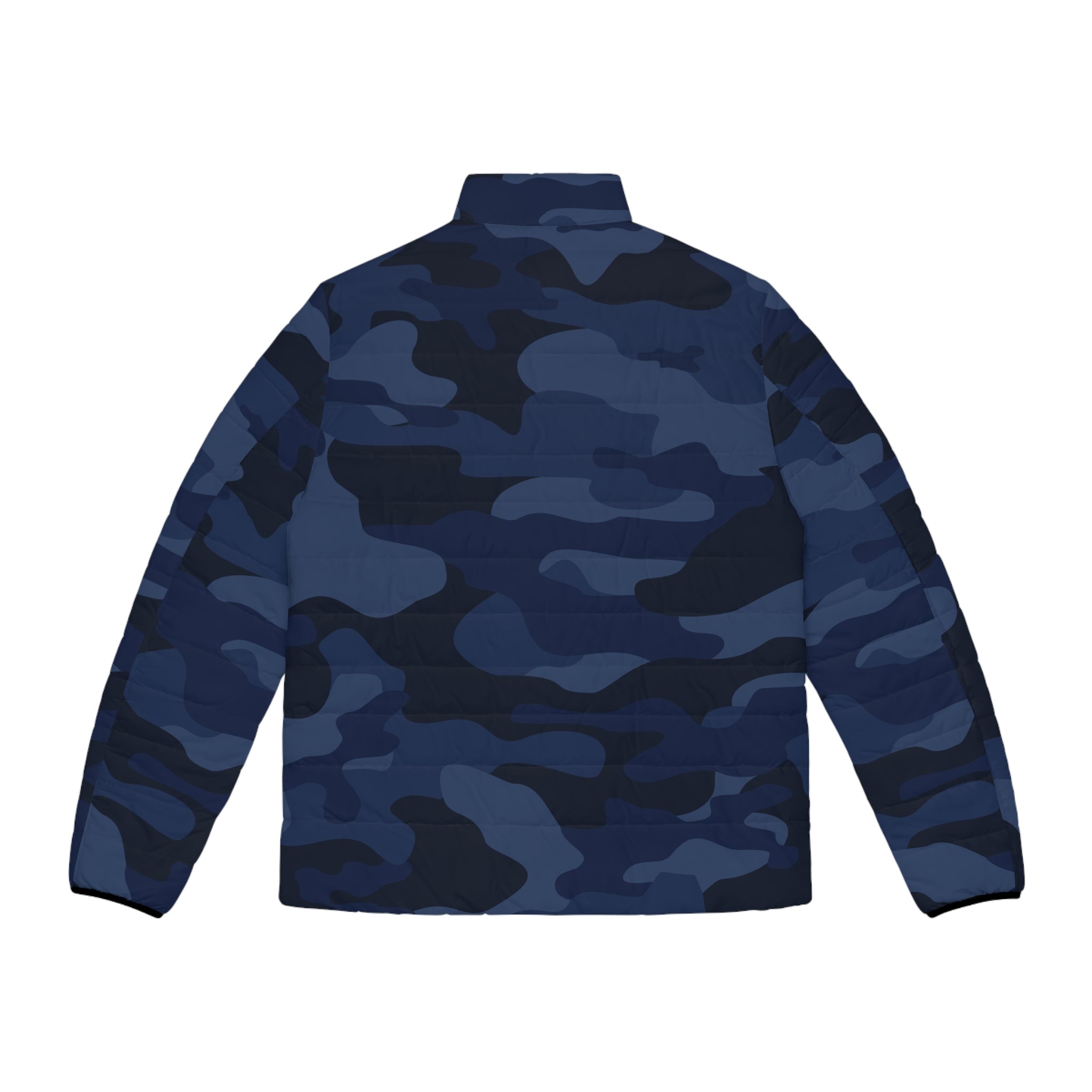Camo Puffer Jacket | Deep Blue Camo Colors