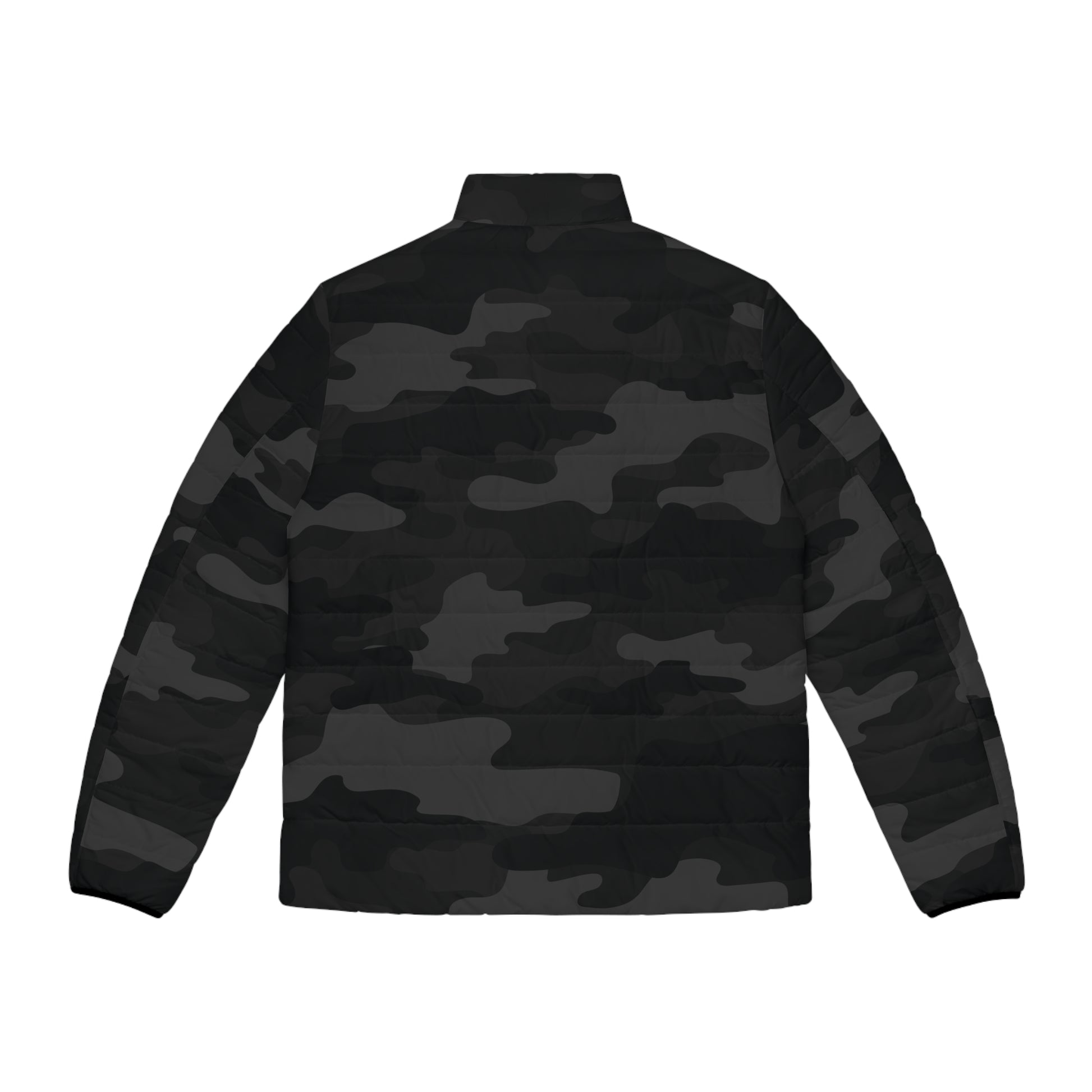 Camo Puffer Jacket | Black Camo Colors