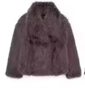 Women's Faux Fox Fur Coat Camo Colors