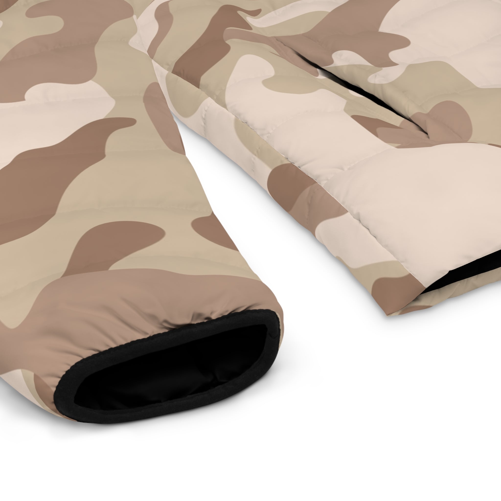 Camo Puffer Jacket | Desert Brown Camo Colors