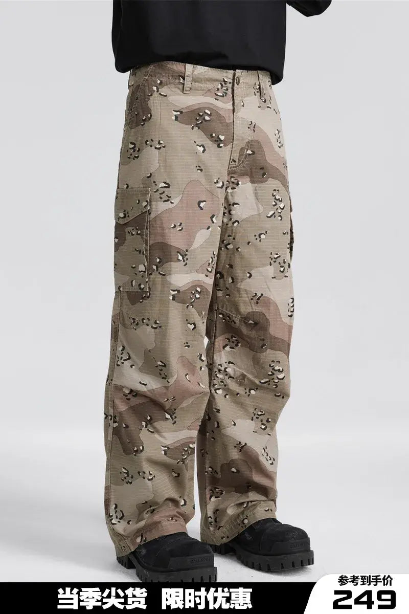 Japanese Streetwear Fall Camouflage Trousers Camo Colors