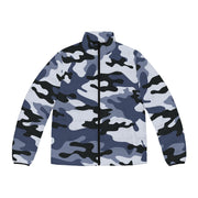 Camo Puffer Jacket | Light Blue Camo Colors