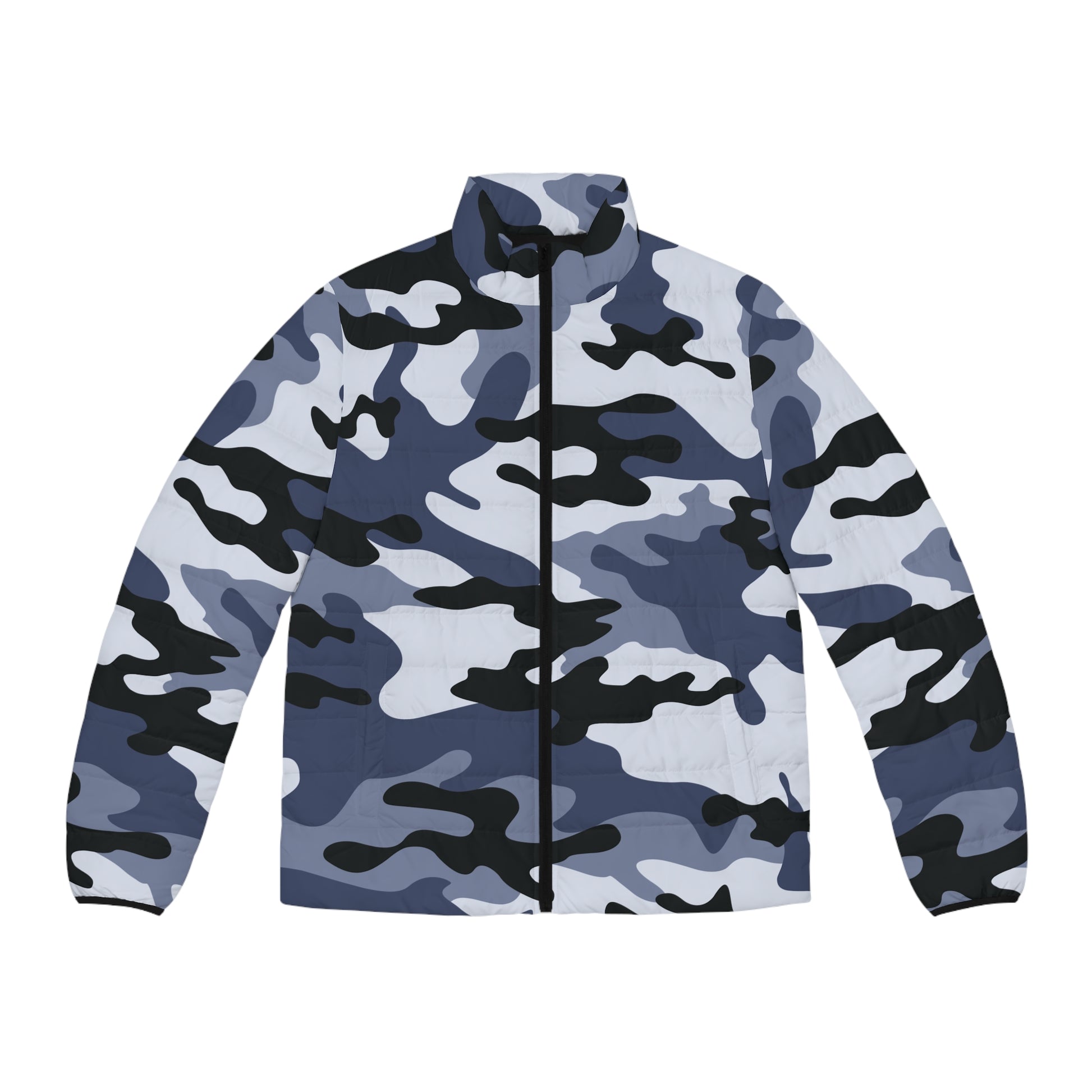 Camo Puffer Jacket | Light Blue Camo Colors