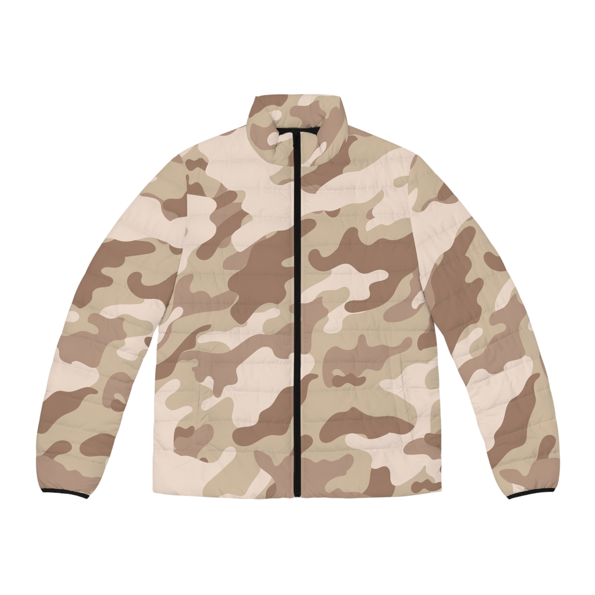 Camo Puffer Jacket | Desert Brown Camo Colors