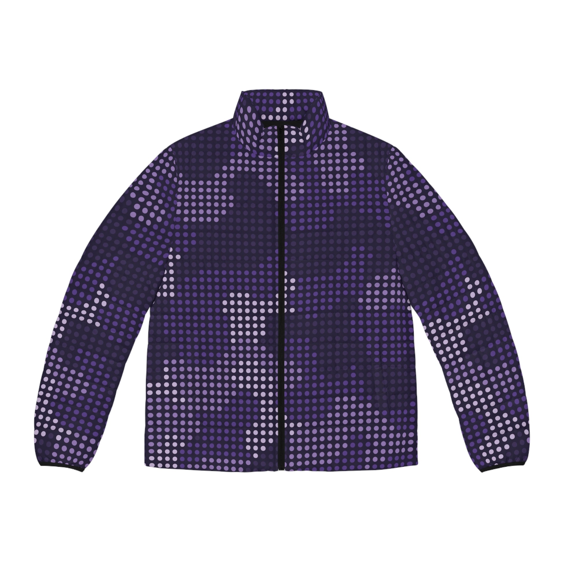 Camo Puffer Jacket | Blue LED Screen Camo Colors