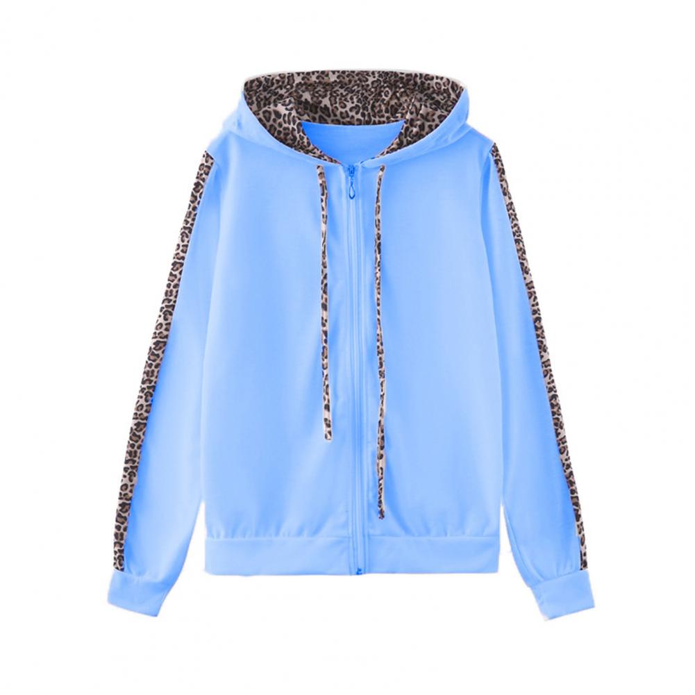 Women’s Leopard Stitching Two-Piece Tracksuit – Hoodie & Pants Set | Camo Colors