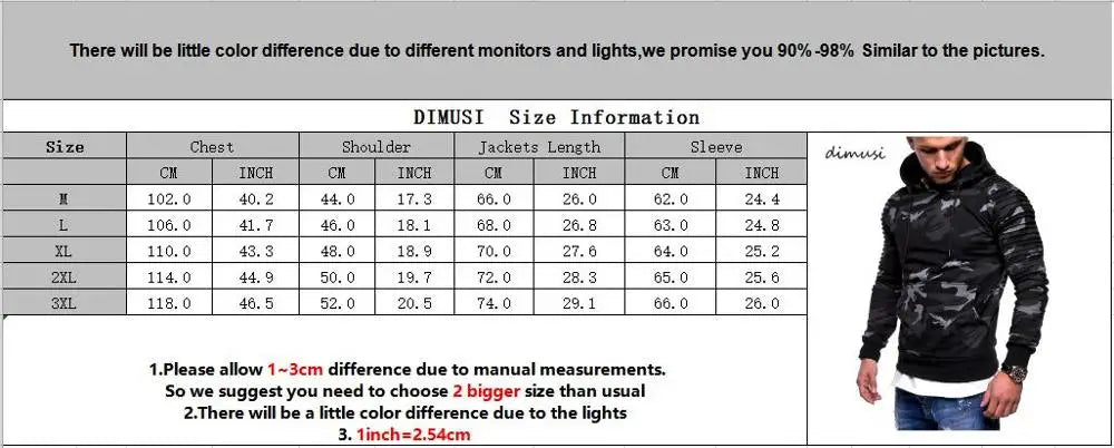 Hooded Men's Camouflage Windbreaker Sweatshirt | Camo Colors