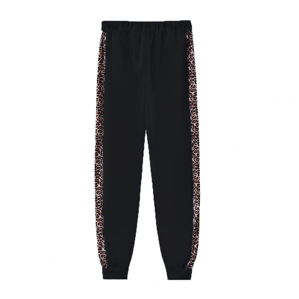 Women’s Leopard Stitching Two-Piece Tracksuit – Hoodie & Pants Set | Camo Colors