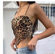 Leopard Camis Tanks Crop Tops | Backless Tees Bandeau Sleeveless Camo Colors
