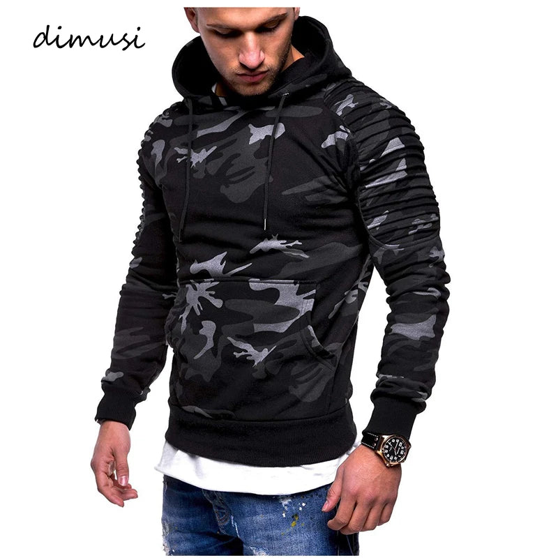Hooded Men's Camouflage Windbreaker Sweatshirt | Camo Colors