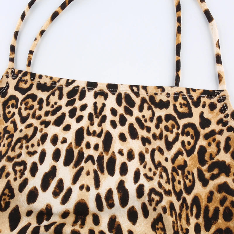 Leopard Camis Tanks Crop Tops | Backless Tees Bandeau Sleeveless Camo Colors