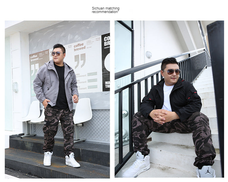 Oversized Camouflage Cargo Joggers with Elastic Waist | Camo Colors