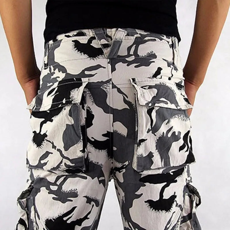 Men's Tactical Camouflage Cargo Pants | Military-Style Workwear | Camo Colors
