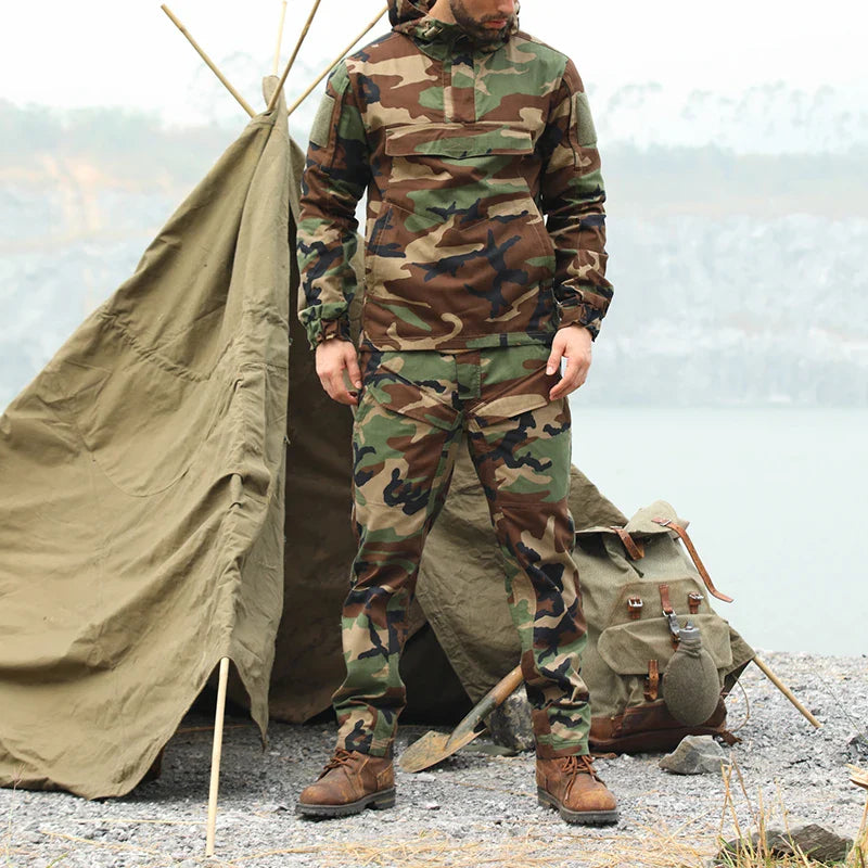 Camouflage Tactical Jacket | Military-Inspired Windbreaker for Men | Camo Colors