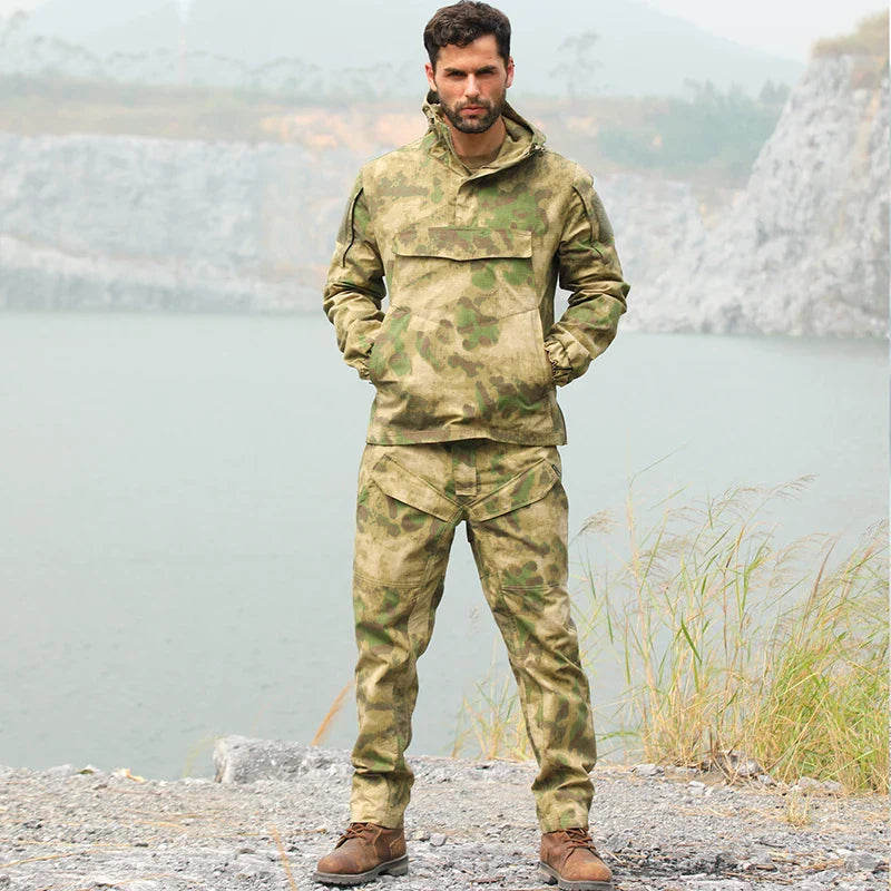 Camouflage Tactical Jacket | Military-Inspired Windbreaker for Men | Camo Colors