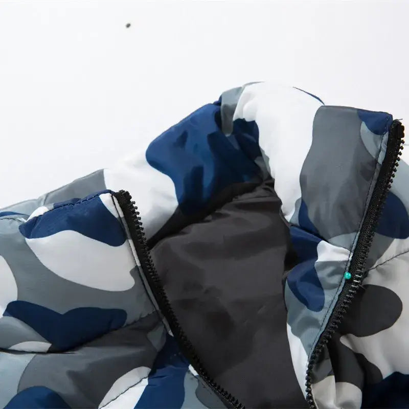 Thick Camouflage Vest for Men | Stand Collar Sleeveless Camo Colors