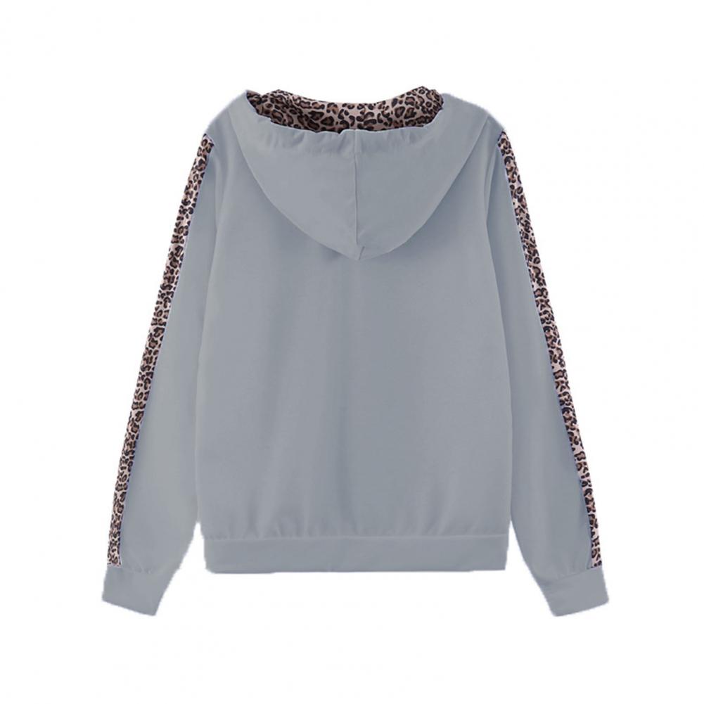 Women’s Leopard Stitching Two-Piece Tracksuit – Hoodie & Pants Set | Camo Colors