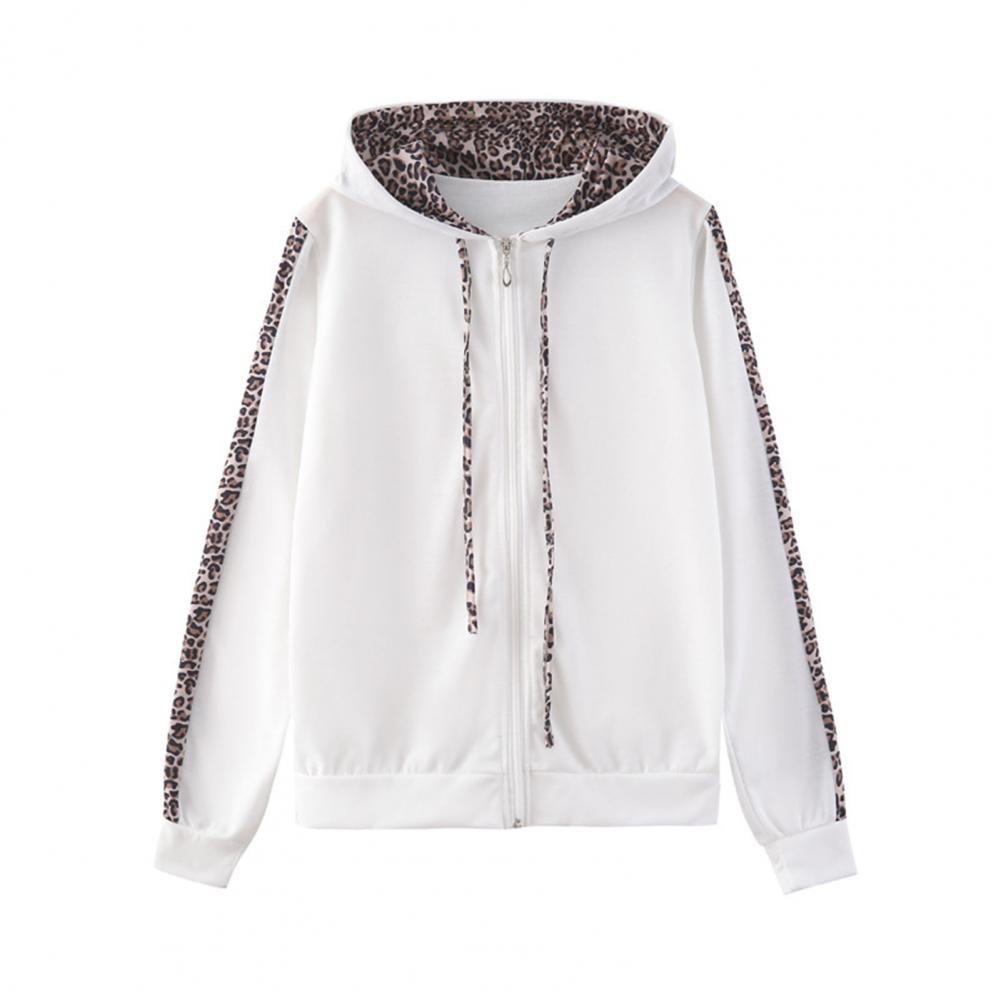 Women’s Leopard Stitching Two-Piece Tracksuit – Hoodie & Pants Set | Camo Colors