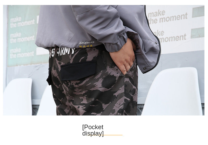 Oversized Camouflage Cargo Joggers with Elastic Waist | Camo Colors