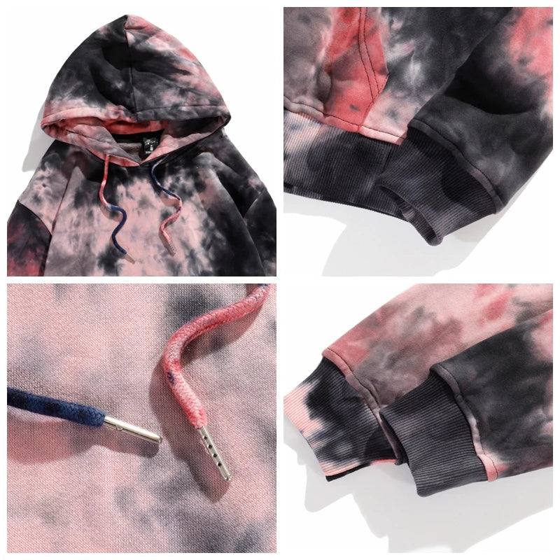 Cotton Tie Dye Hoodie – Unisex Harajuku Streetwear | Camo Colors