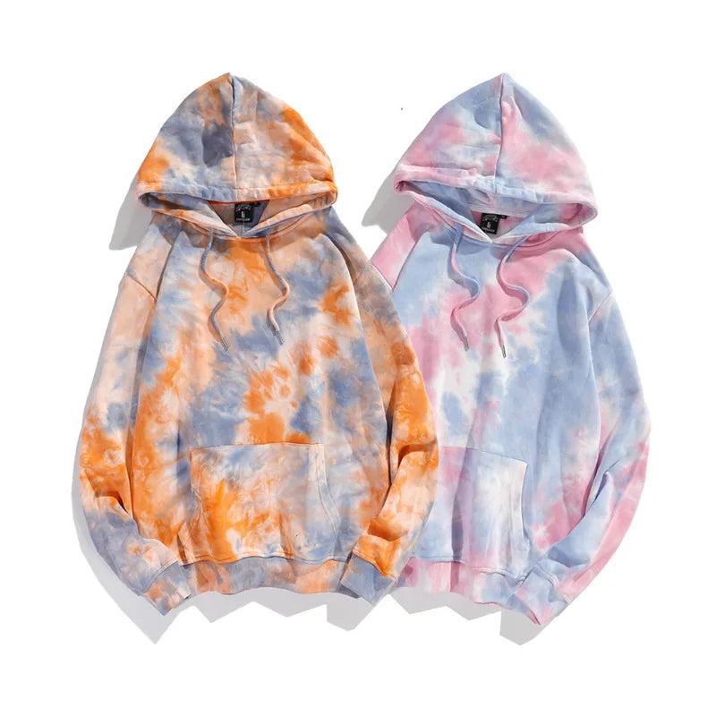 Cotton Tie Dye Hoodie – Unisex Harajuku Streetwear | Camo Colors