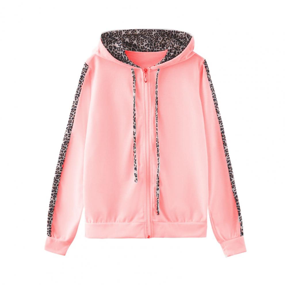 Women’s Leopard Stitching Two-Piece Tracksuit – Hoodie & Pants Set | Camo Colors