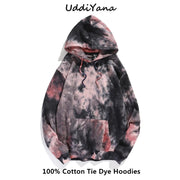 Cotton Tie Dye Hoodie – Unisex Harajuku Streetwear | Camo Colors