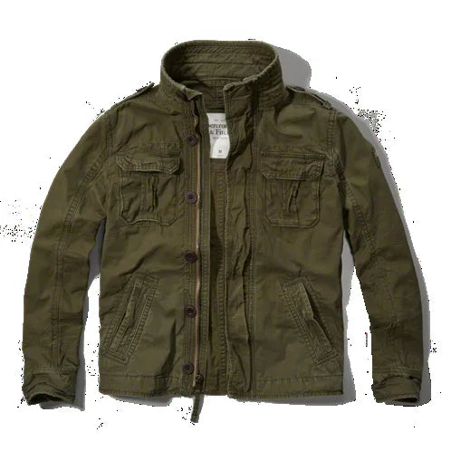 Men’s Stand Collar Camo Denim Jacket – Casual Cotton Coat | Camo Colors