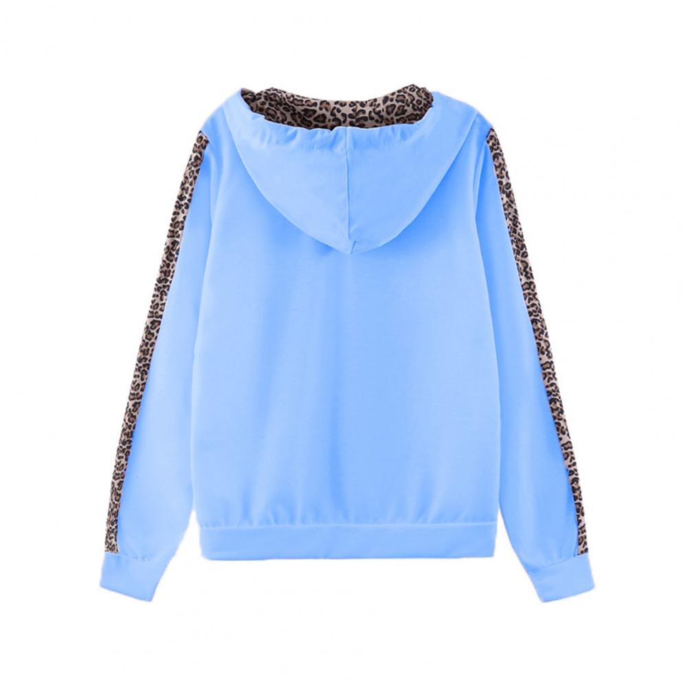 Women’s Leopard Stitching Two-Piece Tracksuit – Hoodie & Pants Set | Camo Colors