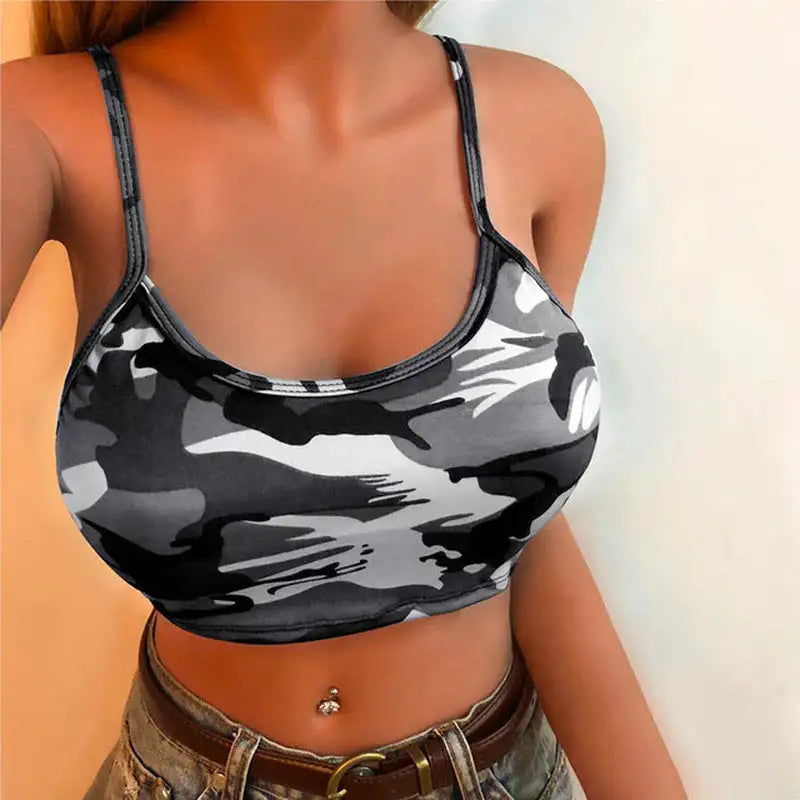 Camouflage Crop Top Women Camo Colors